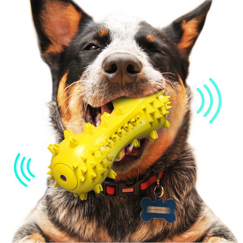 Dog dental chew toy safe TPR material close-up