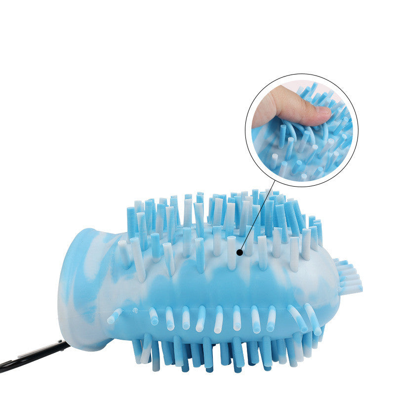 2-in-1 Dog Paw Cleaner & Grooming Brush