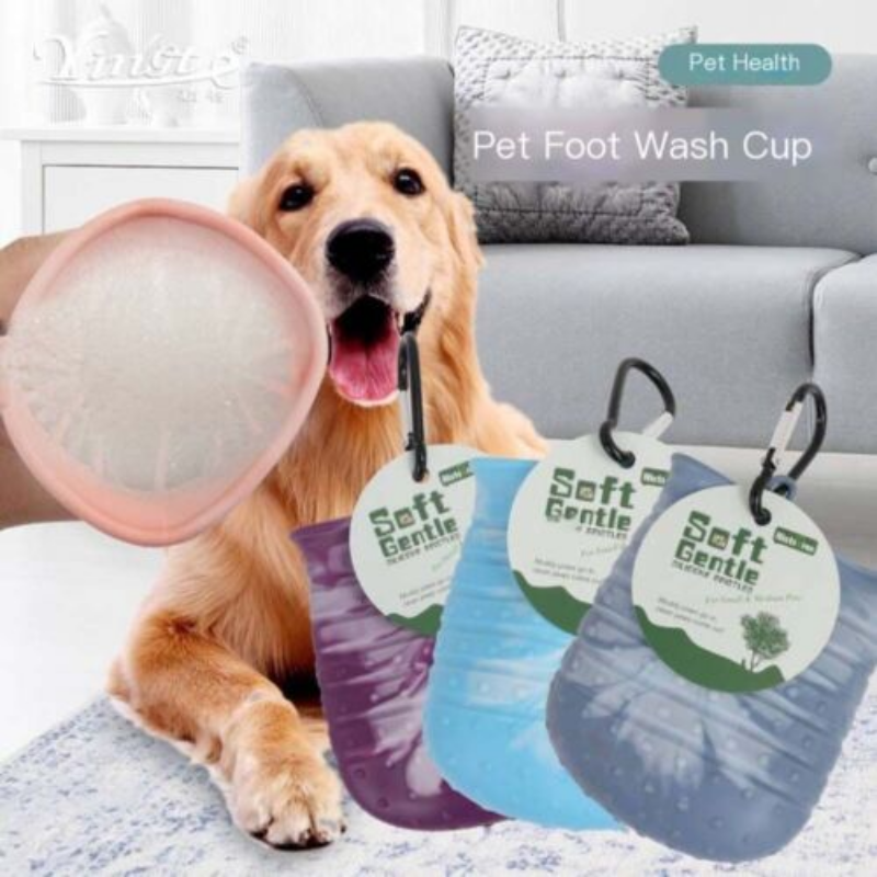 2-in-1 Dog Paw Cleaner & Grooming Brush