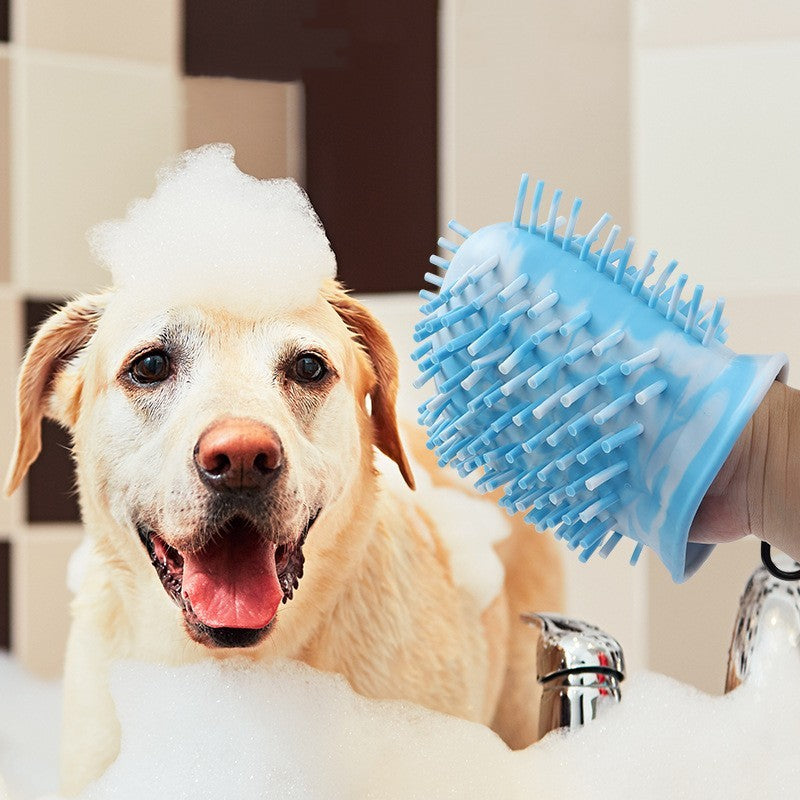 2-in-1 Dog Paw Cleaner & Grooming Brush