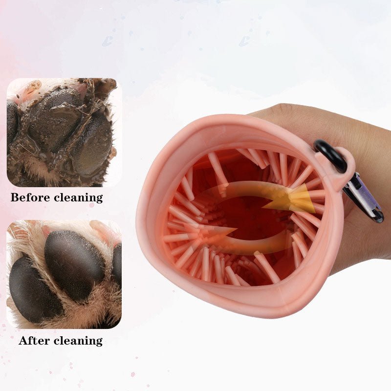 Dog paw cleaner cup for small and large dog breeds