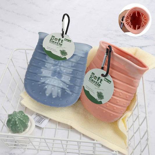 Dog Paw Cleaner Cup – 2-in-1 Portable Paw Washer and Brush