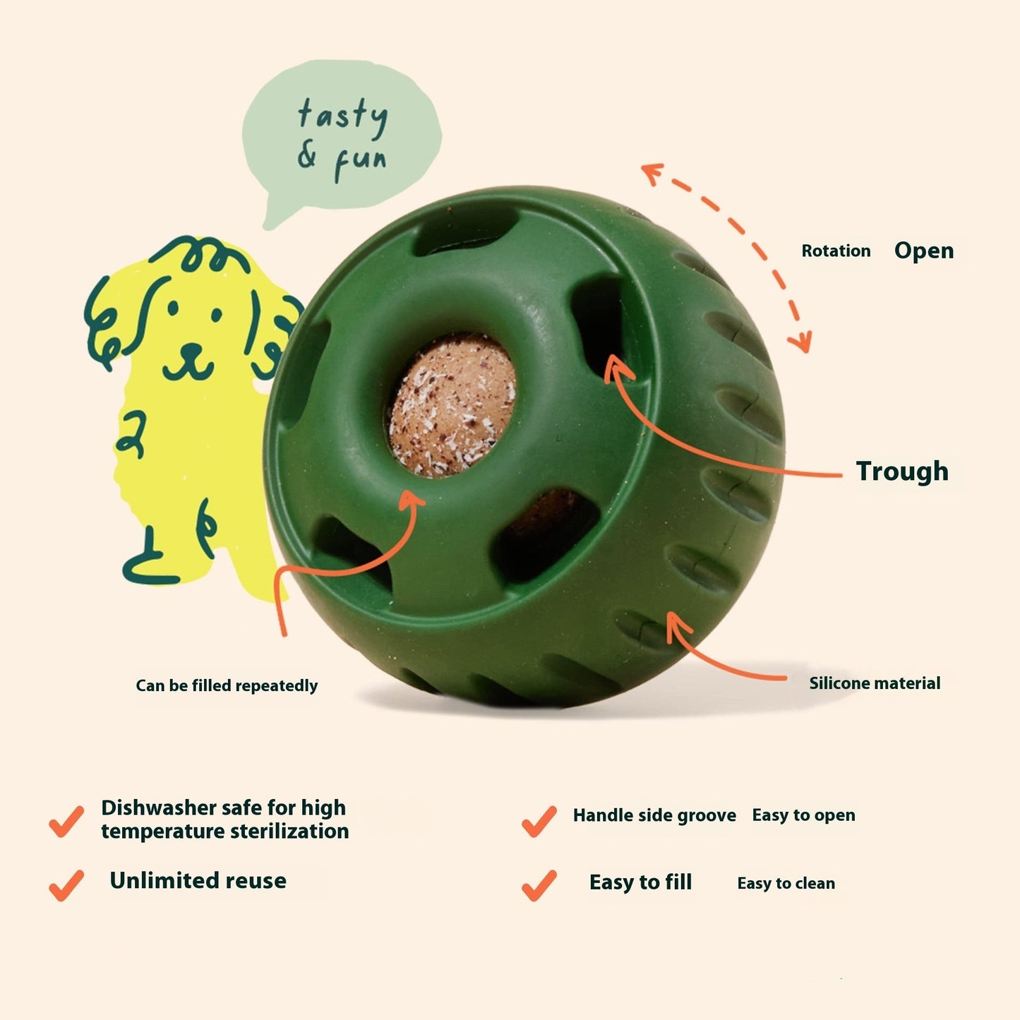 slow feeder ball for dogs – Kavina Shop