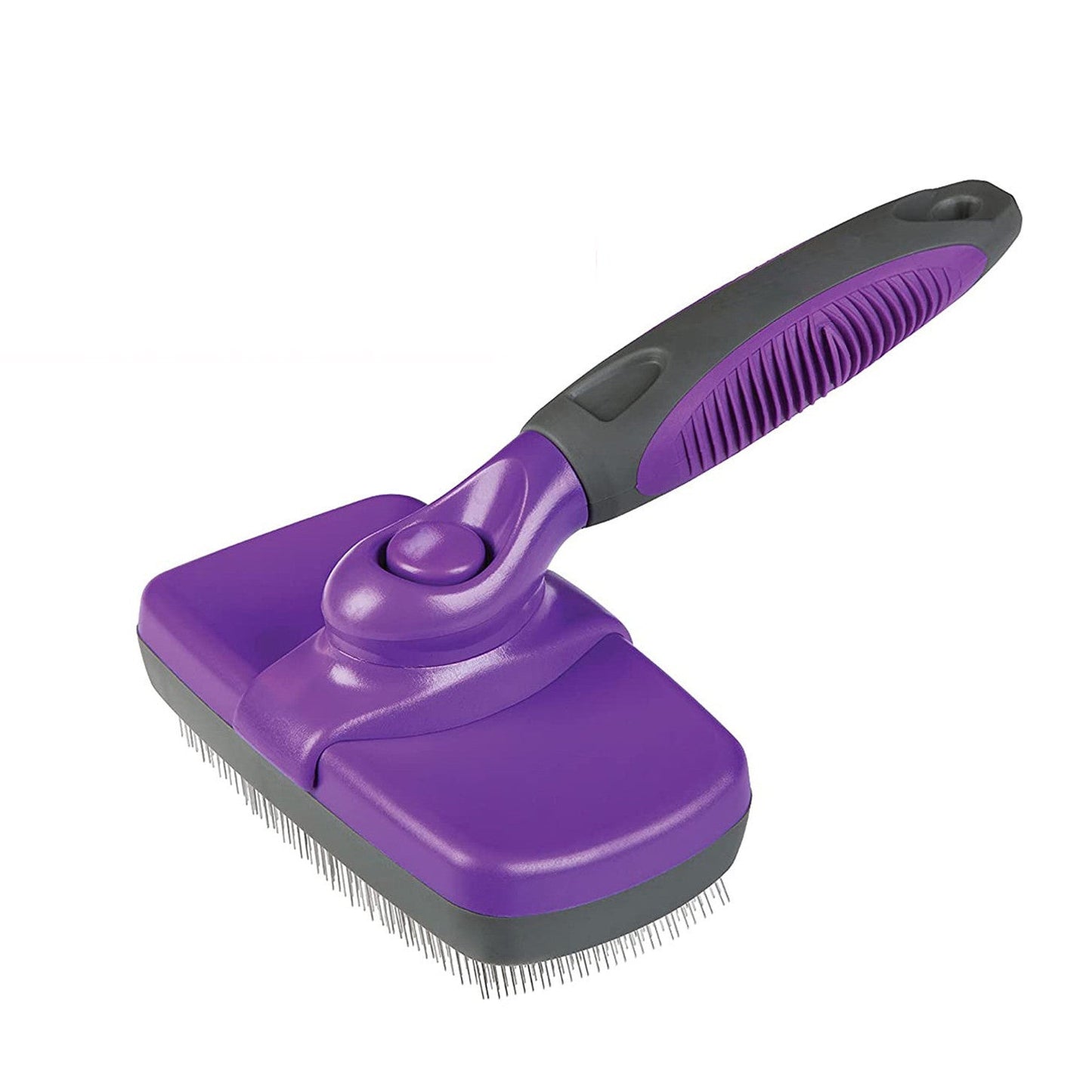 One-click self-cleaning button releasing collected pet hair instantly