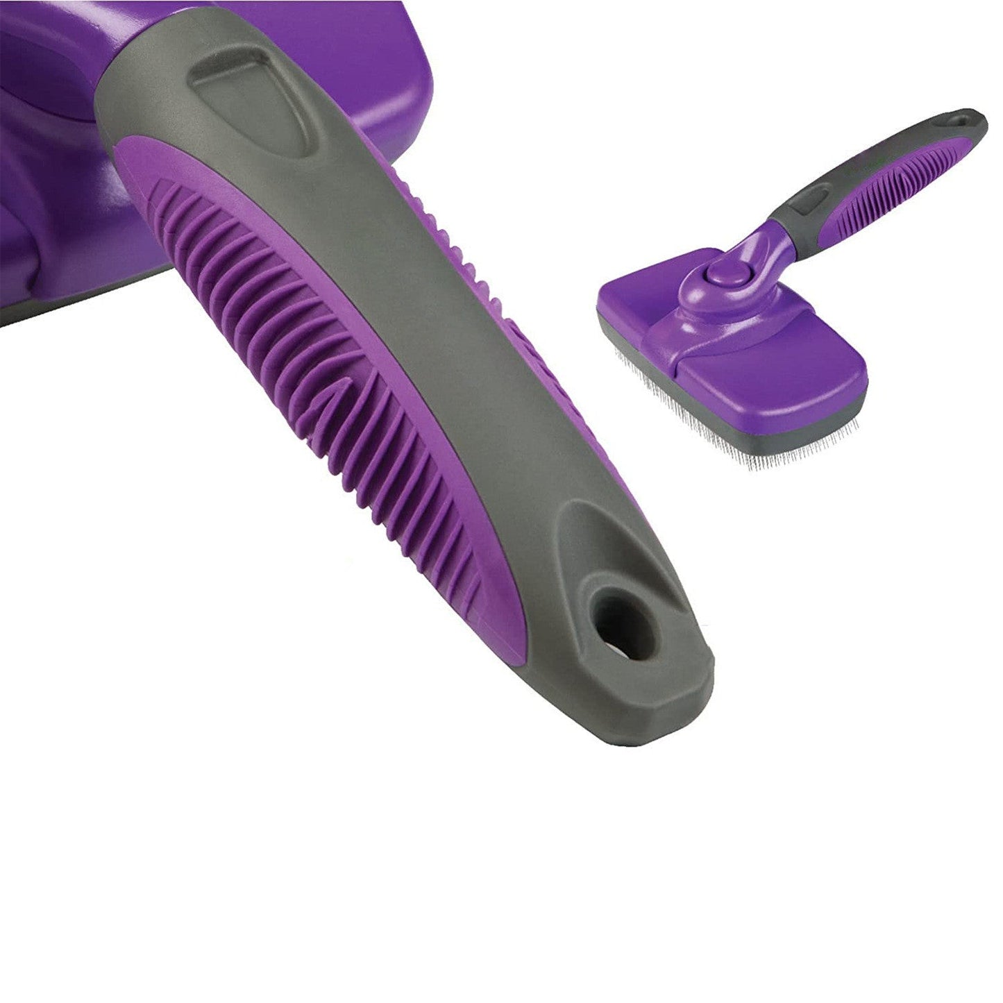 Fine gentle pins of self-cleaning slicker brush for all coat types