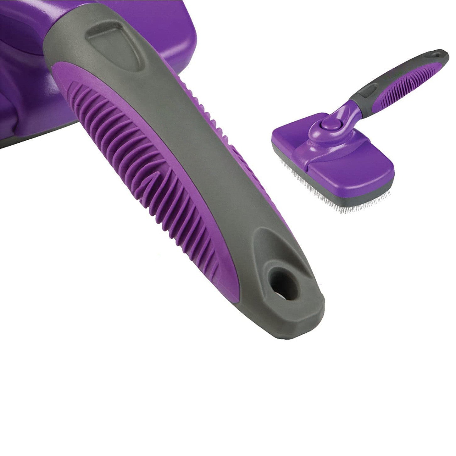 Fine gentle pins of self-cleaning slicker brush for all coat types