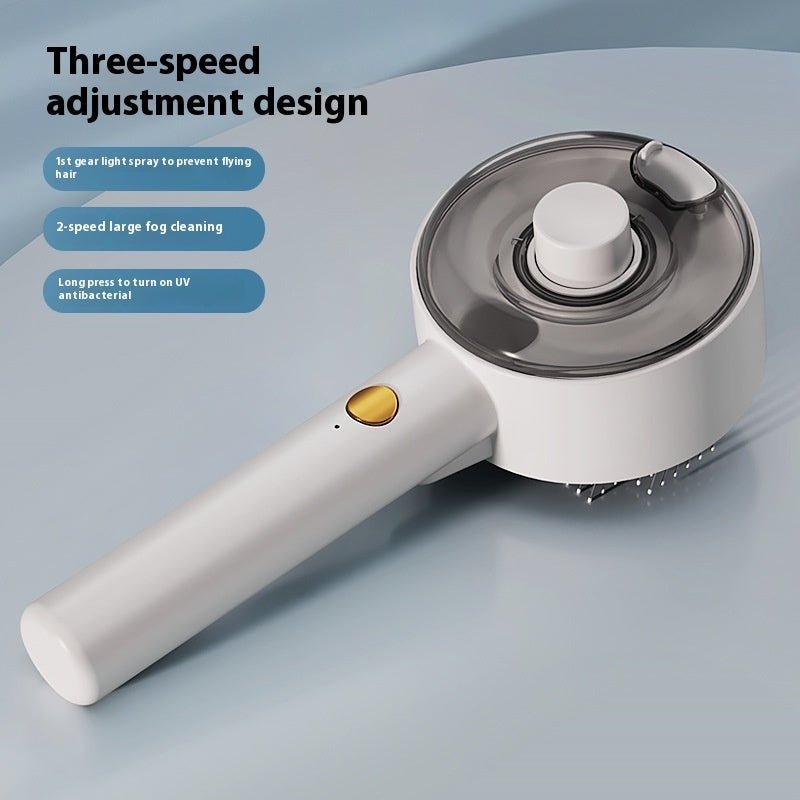 One-click self-cleaning button releasing collected pet hair instantly