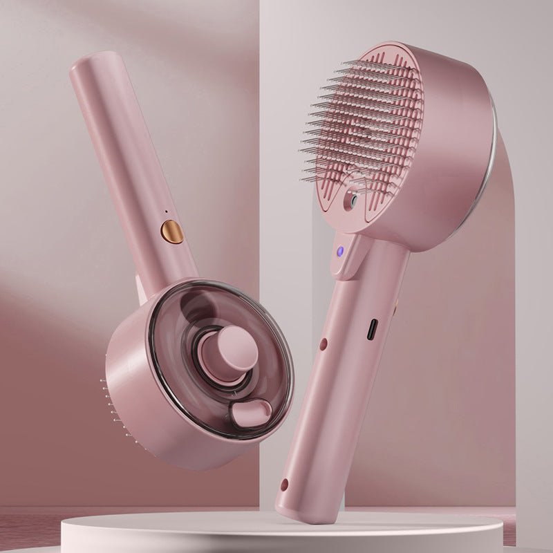 UVC blue light sterilization feature on professional pet steam brush